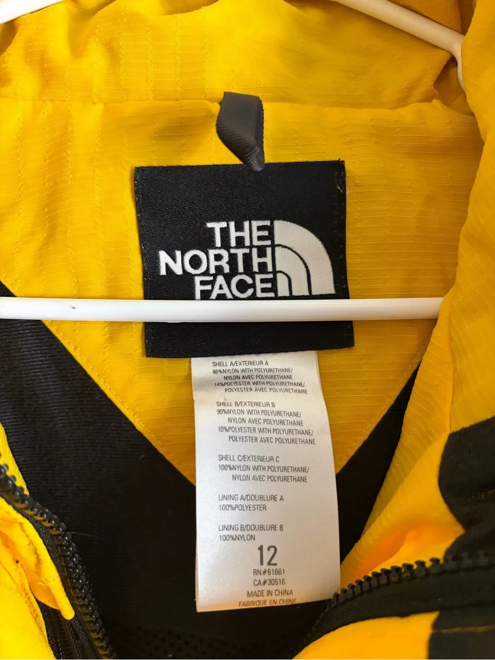 Vintage The North Face Extreme Light Ski Jacket Men's 12 Yellow Black HEAVY